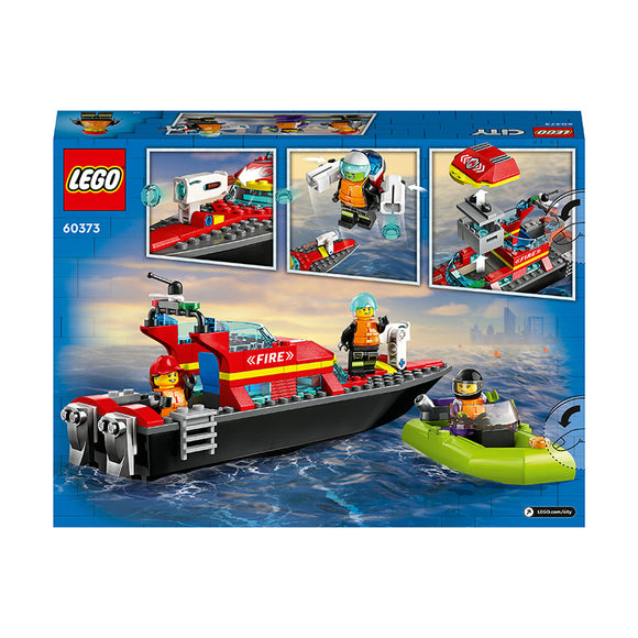 LEGO® City Fire Rescue Boat Building Toy Set 144 Pieces 60373