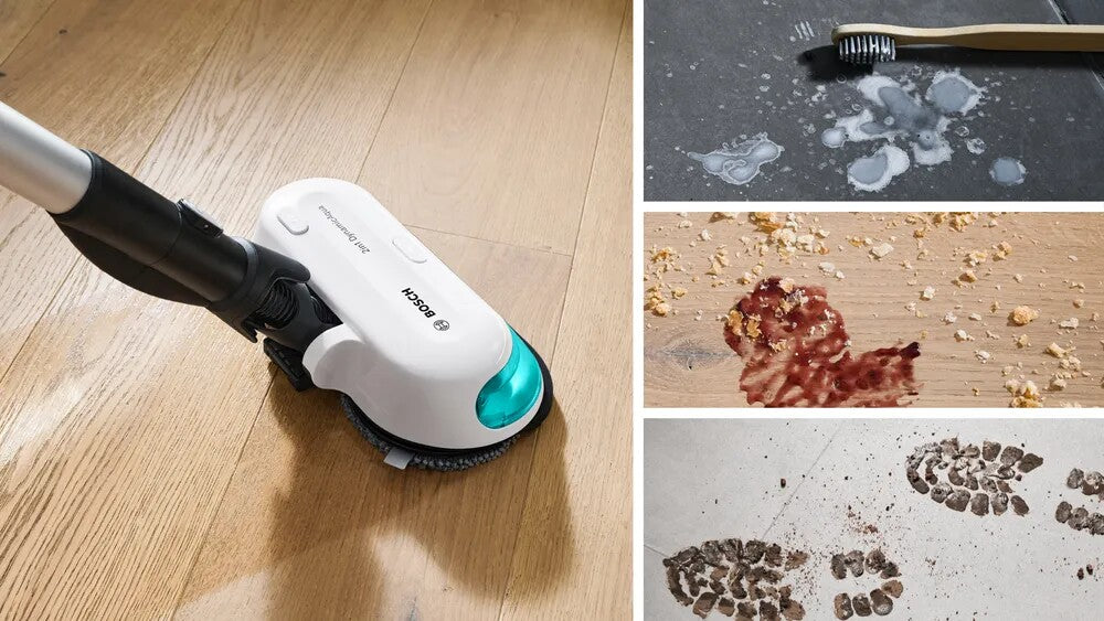 Bosch Rechargeable 2 in 1 Vacuum and Mop Unlimited 7 ProHygienic Aqua White BCS71HYG1