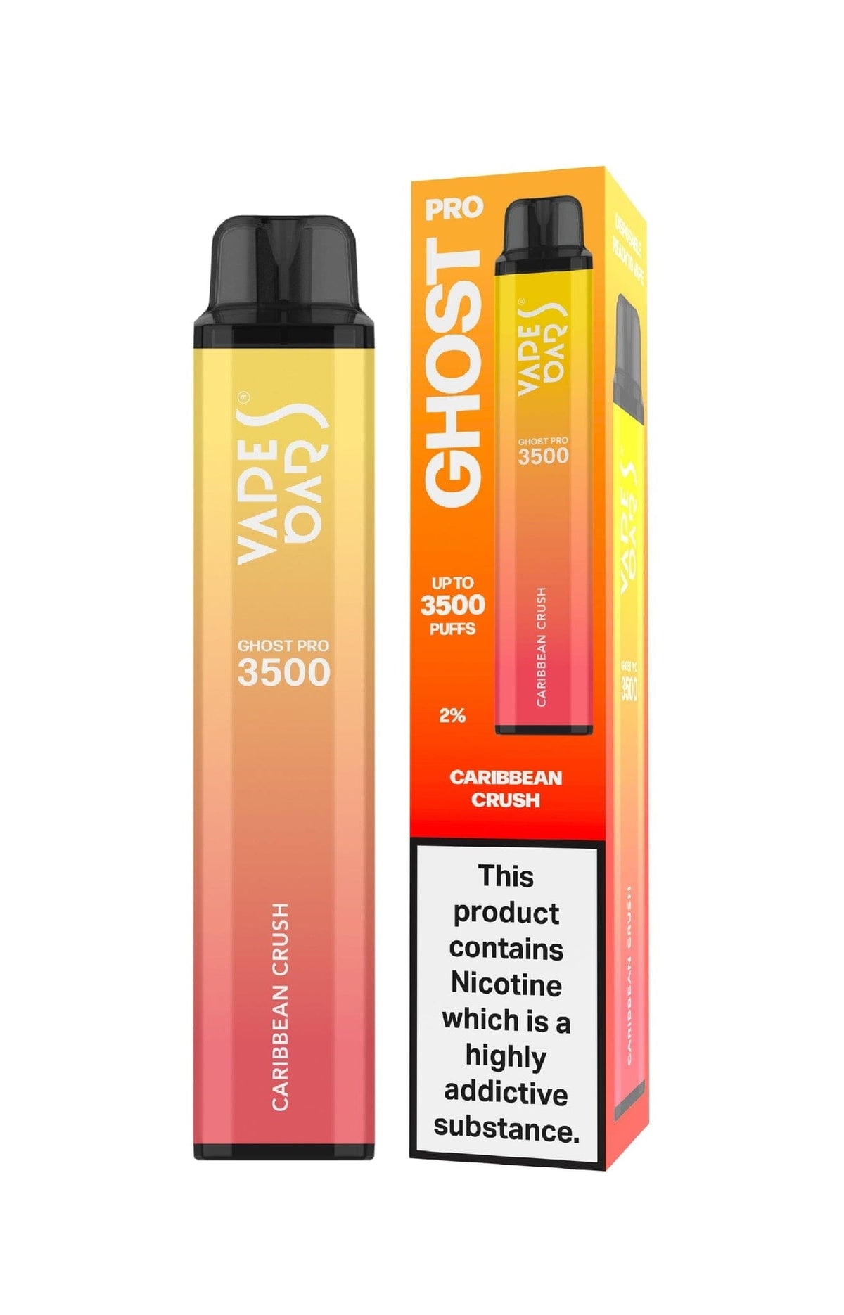 Vape Bars Vape Bars Ghost Pro 3500 Disposable Pod Device Caribbean Crush (7397875187801)