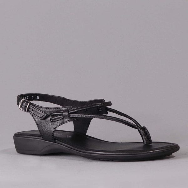Froggie Sandals Spaghetti Strap Sandal Black (7288612683865)