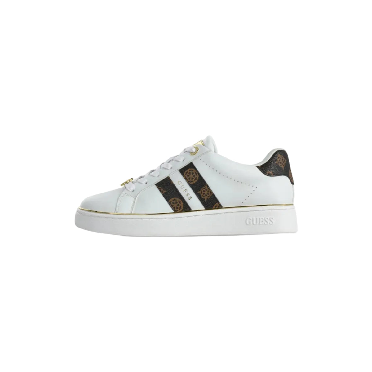 Guess Women's Barlie Faux Leather Sneaker-White GM19591