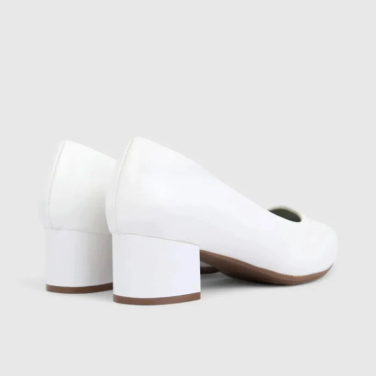 Hush Puppies Ladies Soft Fynn Heels-White SSL01619WHWH
