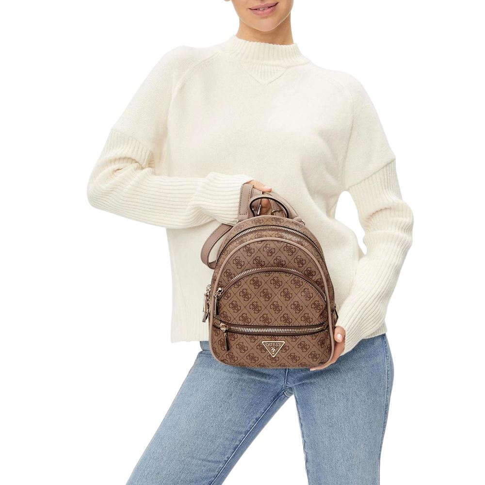 Guess Manhattan 11 Backpack Latte Logo SG711832