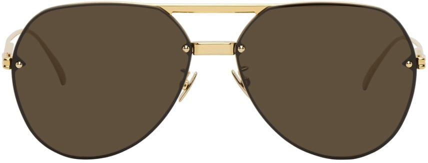 Bottega Veneta Sunglass GOLD Bottega Veneta Sunglasses BV1046S-002 (6570968350809)