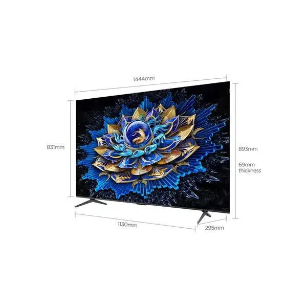 TCL 65-INCH P8L PREMIUM QD-MINI LED GOOGLE TV 144HZ.