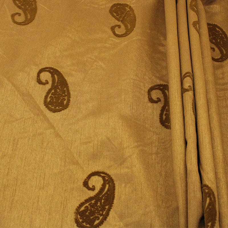 curtain material Curtaining Material Polysilk plain dyed tortilla with flocking Polysilk Plain Dyed With Flocking (6557808558169)