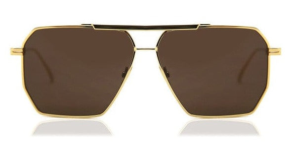 Bottega Veneta Sunglass GOLD-BROWN Bottega Veneta Sunglasses BV1012S-005 (6571380047961)