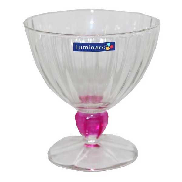 Luminarc GLASS Luminarc Quadro Rainbow Ice Cream Cup 300ml  Set Of 6 (4718430650457)