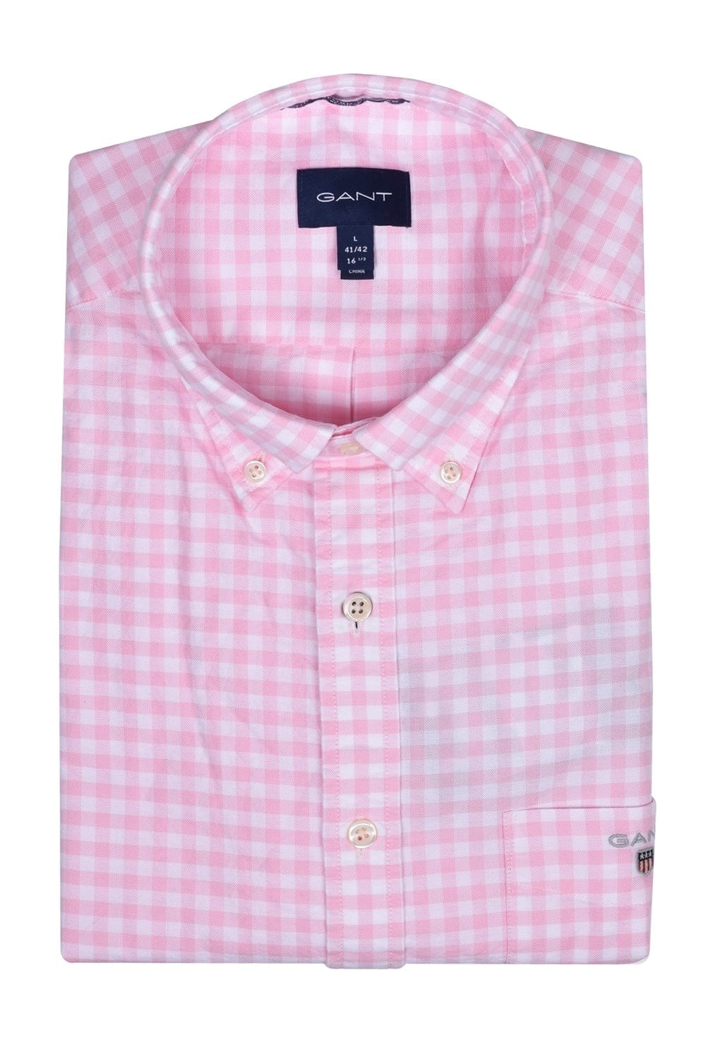 Gant Shirts S Gant Oxford Gingham Shirt Pink (6729700081753)