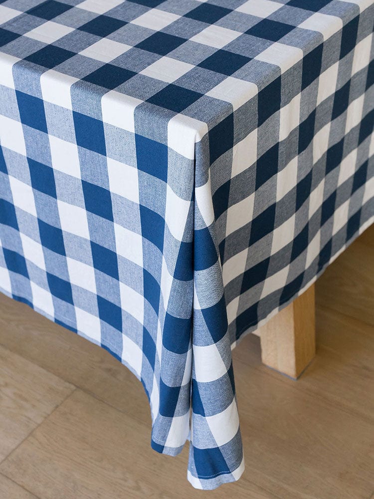 Linen House Table Cloth Linen House Revana Check Navy Tablecloth (7314250825817)