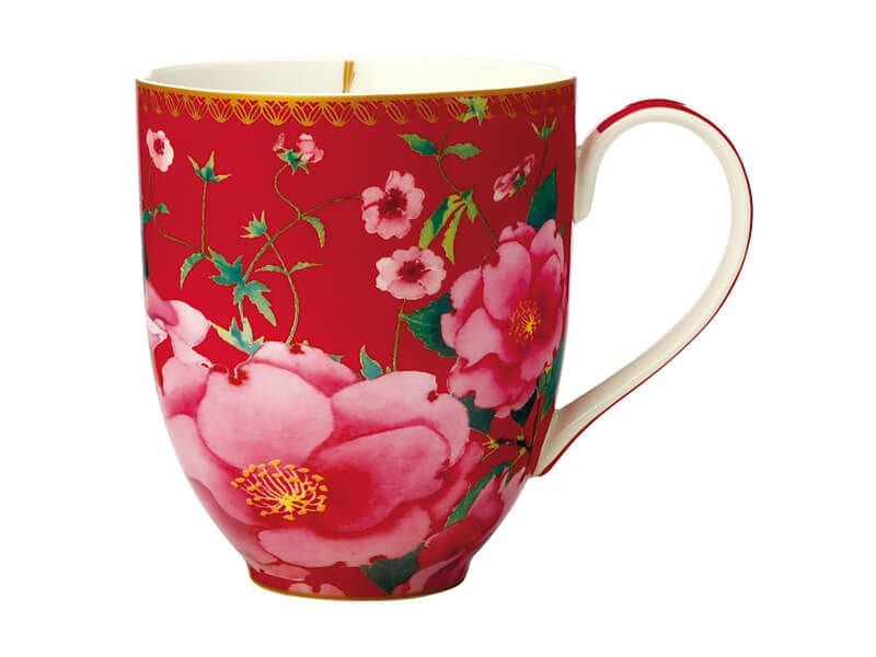 Maxwell & Williams MUG Maxwell & Williams Teas & C's Silk Road Coupe Mug 440ML Cherry Red (6873275695193)