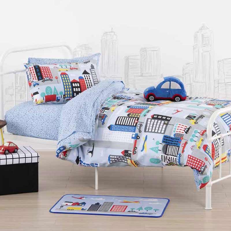 Linen House Duvet Cover Three Quarter Linen House Multi City Streets Multi Duvet Cover Set (2144848740441)