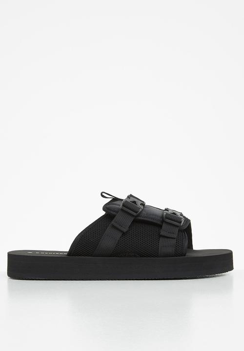 Jonathan D Sandals Size Uk Five Jonathan D J Jack Nylon & Mesh Sandals Black (7521060913241)