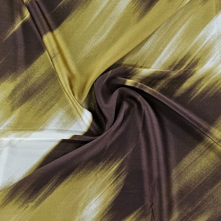 PRINTED SATIN Dress Fabrics Olive Dull Satin Spandex 150cm (7917145653337) (7917145718873)