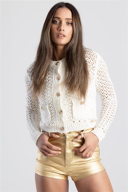 Sissy Boy Jersey Sissy Boy Grace Upon Grace Sequin Cardigan Cream (7809631223897)