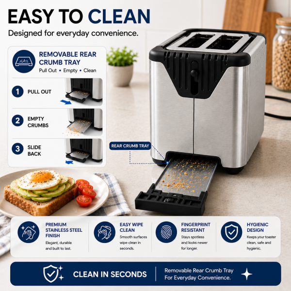 Feelive 2 Slice Smart Digital Toaster KST087