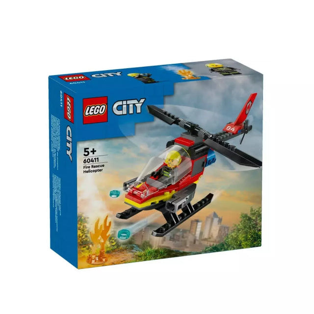 LEGO® City Fire Rescue Helicopter Building Toy Set 85 Pieces 60411