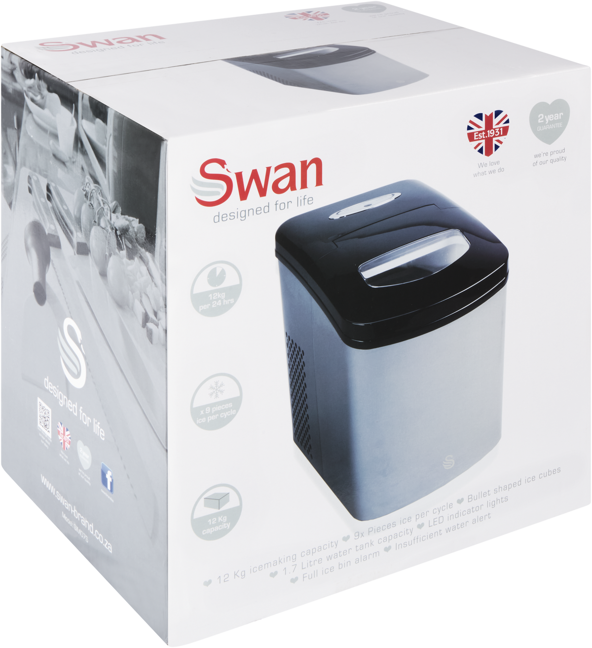 Swan 12kg Table Top Ice Maker SIM07S