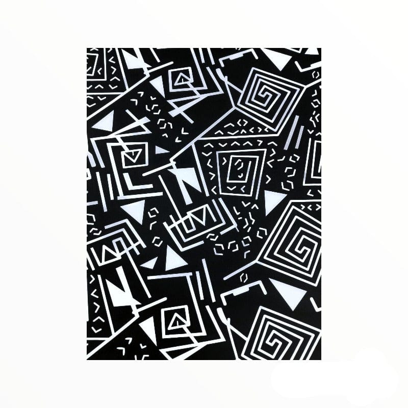 MH JOOSUB Printed Mini Matt Black / White Design 1 Printed Mini Matt 6890 Design 11 Collection 140 cm (7770422902873)