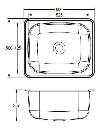 DLT LUXTUB with 90mm OUTLET - INSET.