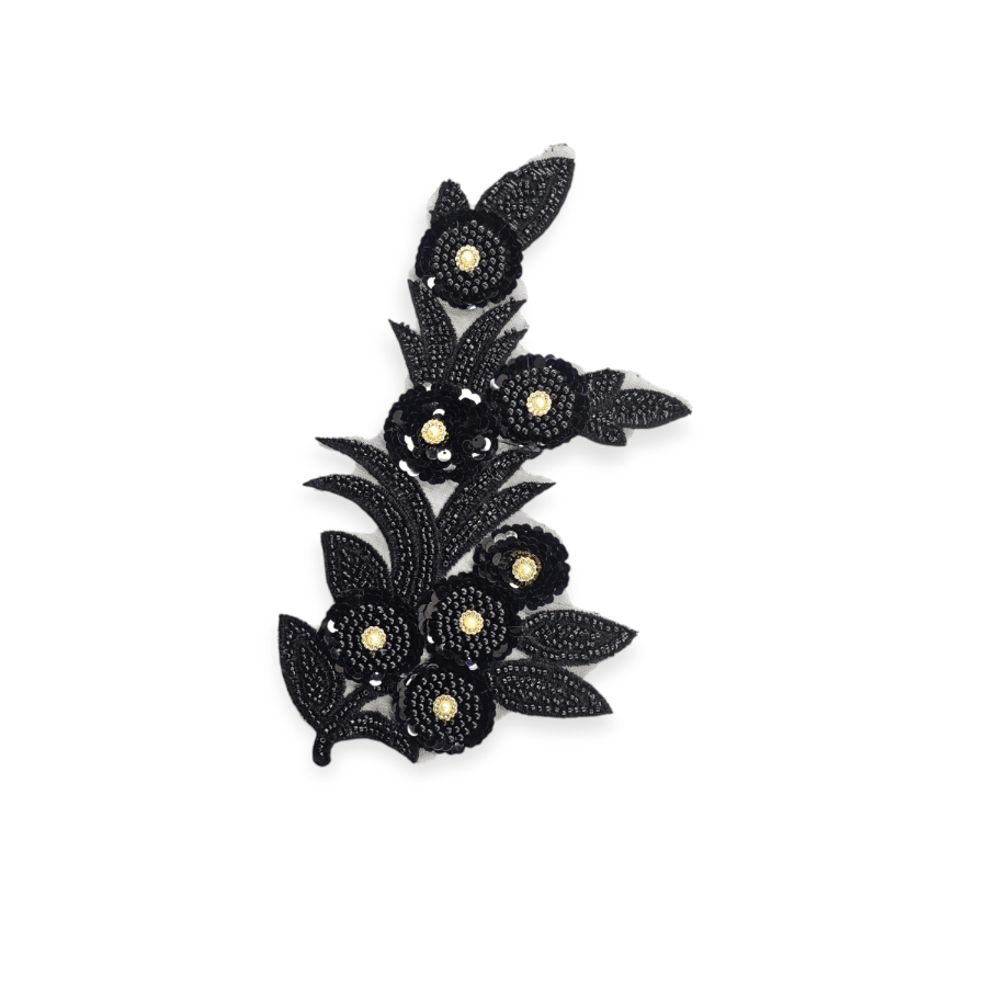 PATCHES Habby Black Beatrice Embroided Motif