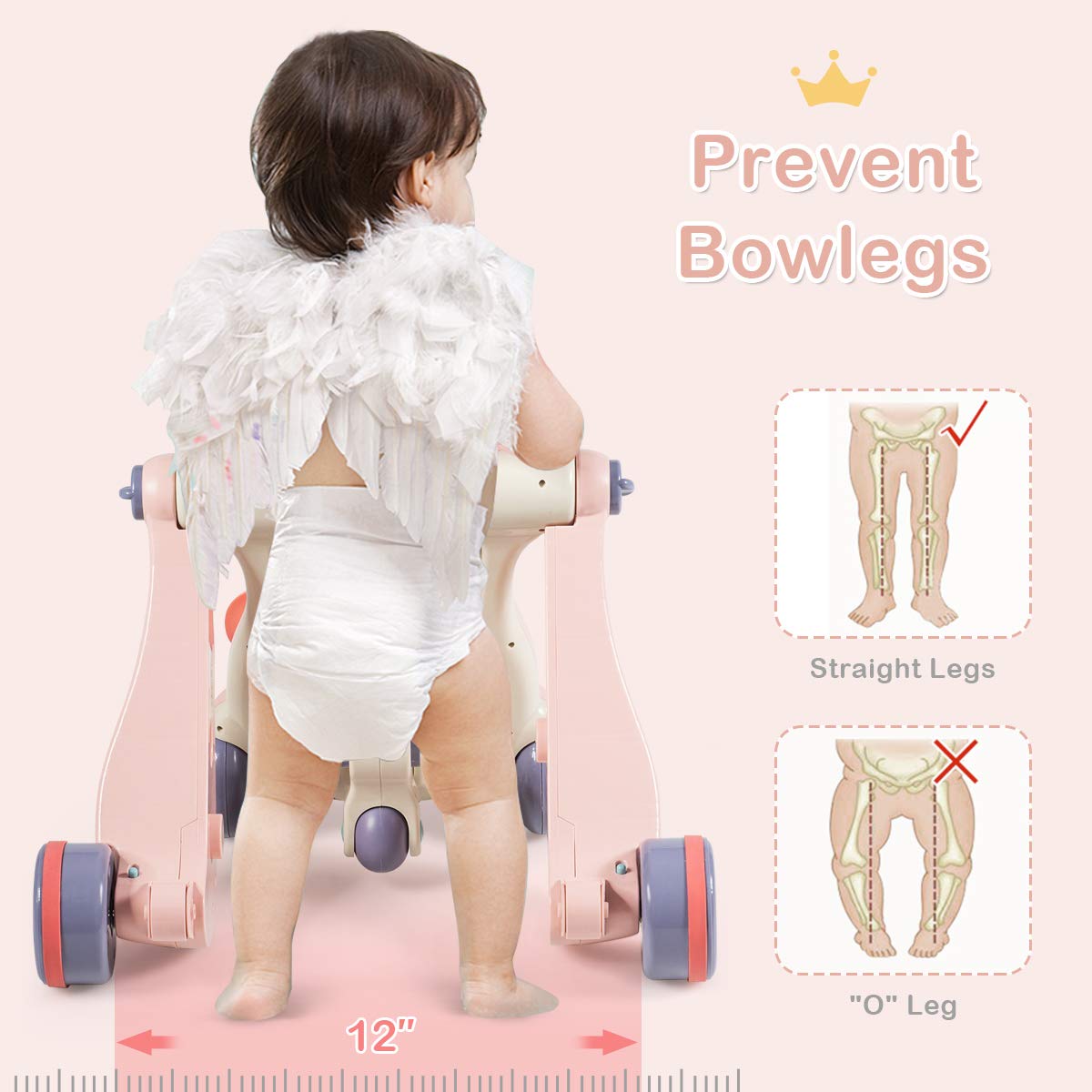 Baby 3 Stage Walker Pink 6912 - MHC World