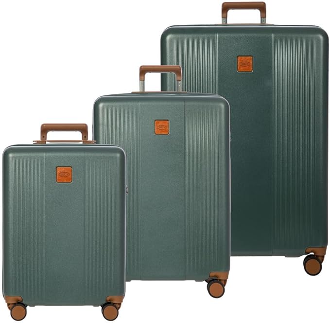 Bric's Ferrara 3 Piece Set 4 Wheels Trolleys Green.