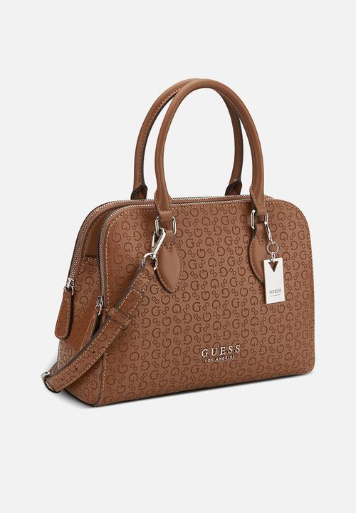 Guess Cordyn Satchel - Cognac (7991225581657)