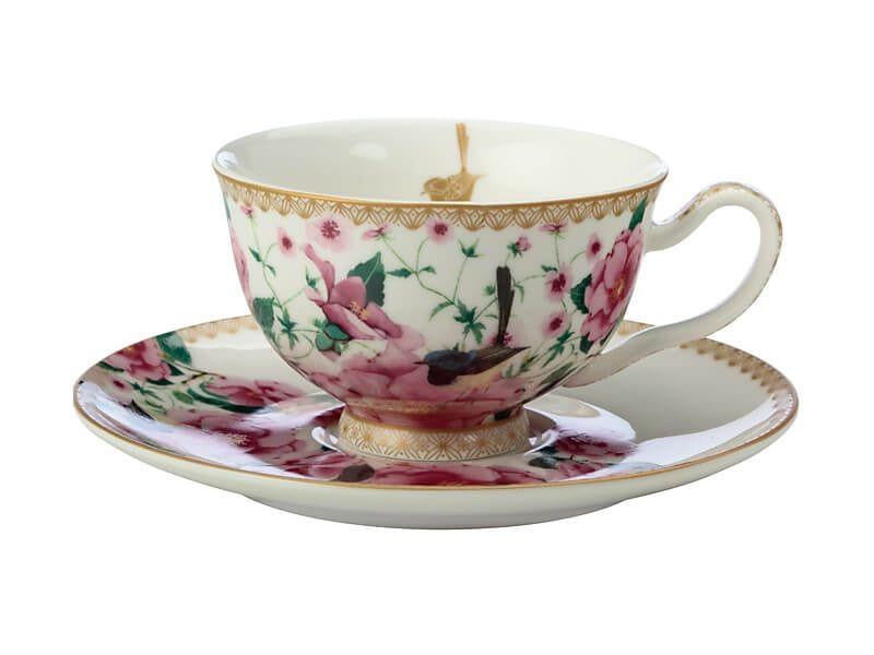 Maxwell & Williams Cups & Saucers Maxwell & Williams Teas & C's Silk Road Footed Cup & Saucer 200ml White (7105819115609)