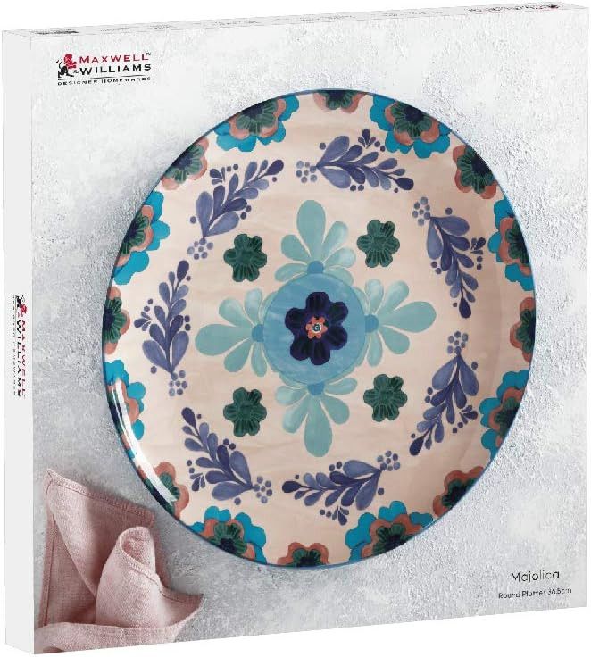 Maxwell & Williams Round Majolica Serving Platter with Floral 36.5 cm DR0263 - MHC World