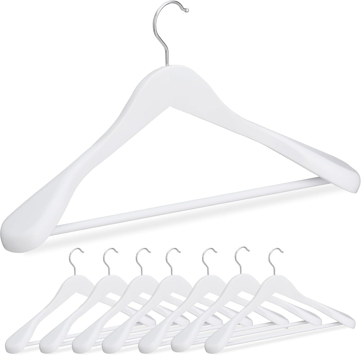 Danny Home Wooden Clothing Hanger 44.5cm 1 Piece White WH015W.