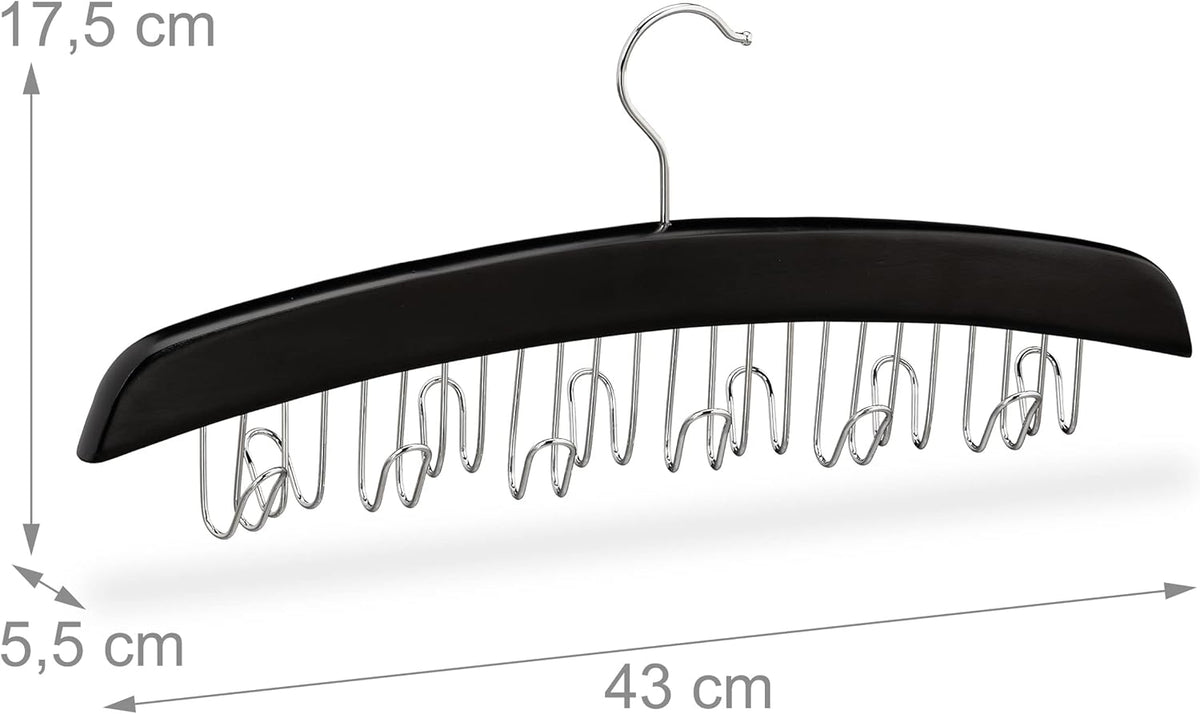 Danny Home Hook Wood Belt Hanger Black 40cm WH016B.