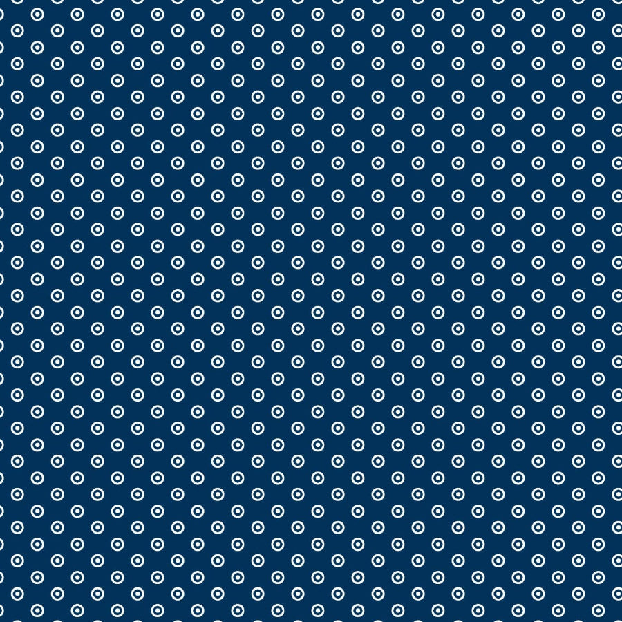Original 3 Cats Fabric C/W04 Navy Blue 90cm