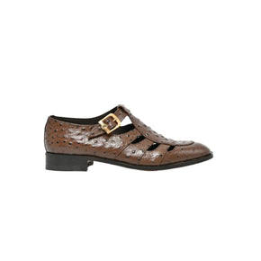 Mens Crockett & Jones Leather Myles, Formal Brown Sandals