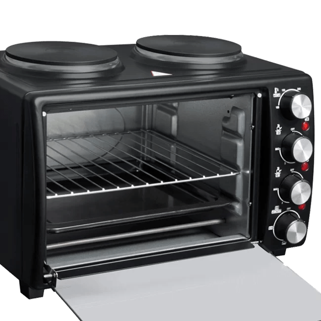 Univa MINI OVEN Univa 30L Mini Oven with 2 Solid Plates Black UMK30B (7253103247449)