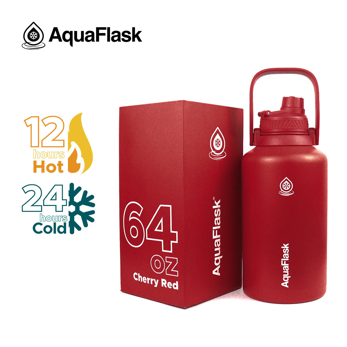 Aquaflask Regular 1.9 Liter Flask Cherry Red AF-AG03