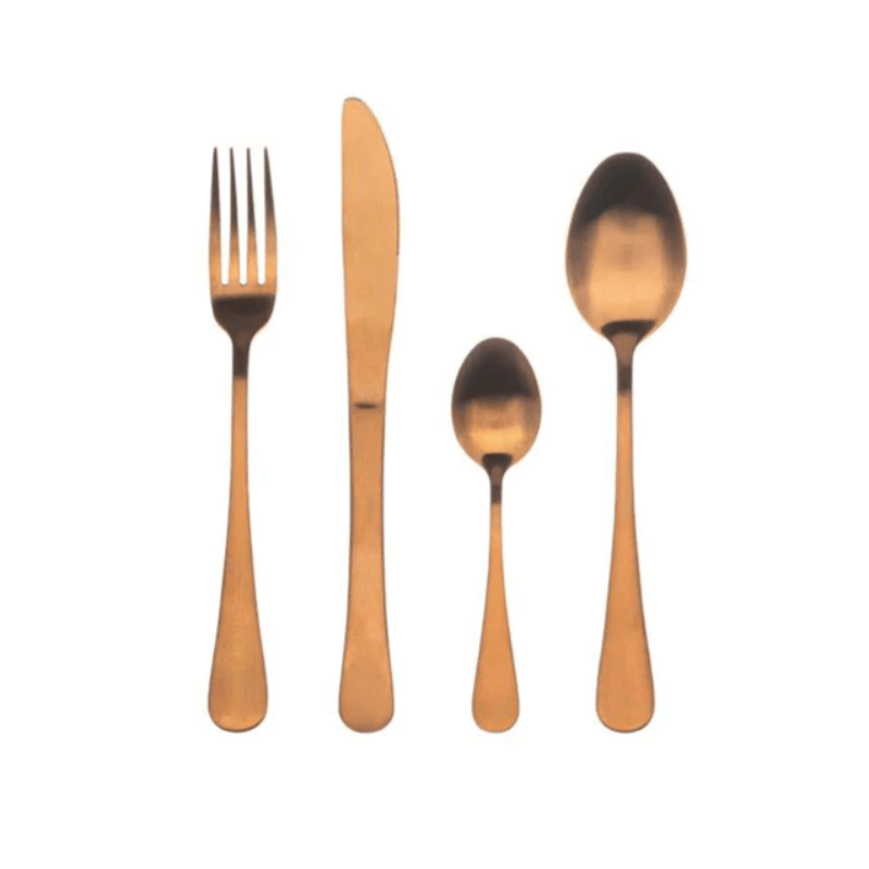 Bergner CUTLERY Bergner Cutlery Copper Shiny Stainless Steel 24 Piece (2061854146649)