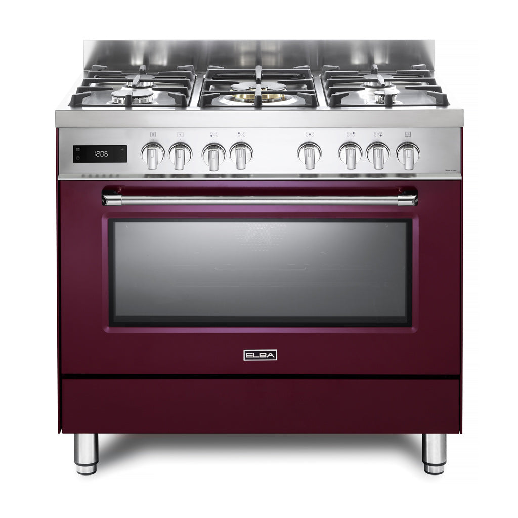 Elba Excellence 90cm 5 Burner Red Gas Cooker With Electric Oven Stove 01/9S4X937NR (8021124776025)