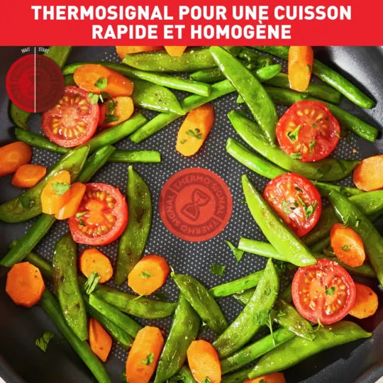 Tefal Super Cook Non-Stick 12 Piece Cookware Set Red B460SC84
