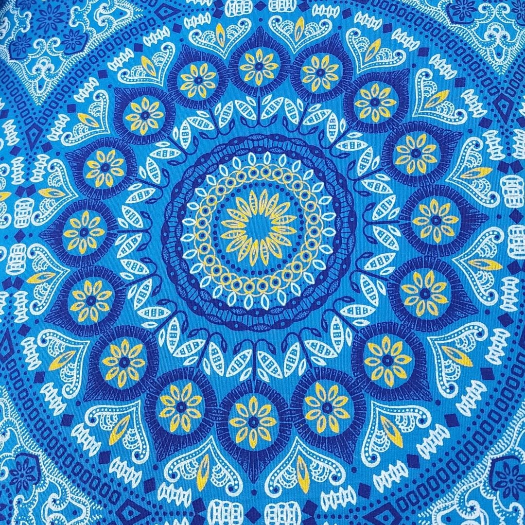 3 CATS Dress Fabrics 3 Cats Shweshwe Fabric C/w272 Blue H1294 90cm (7409329766489)