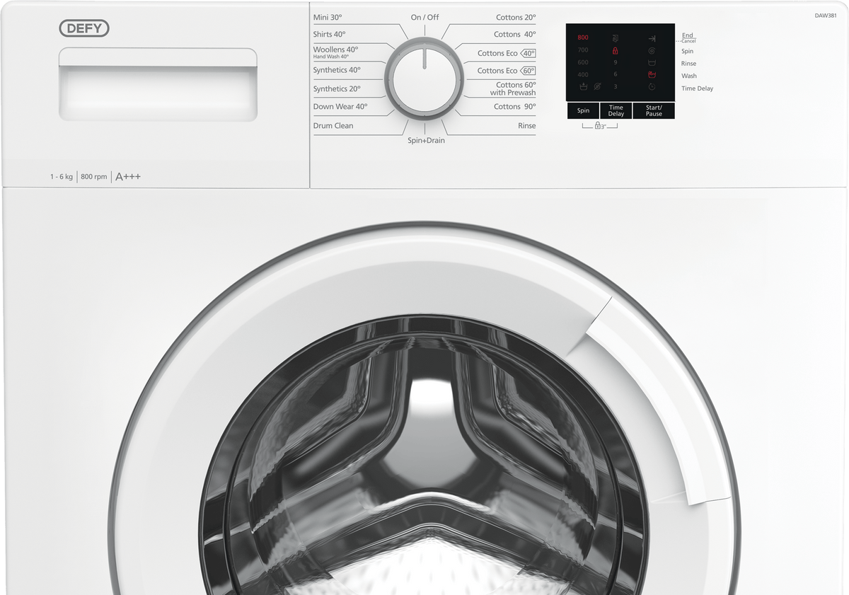 defy Washing Machine Defy 6kg White Front Loader Washing Machine DAW381 (2099956154457)