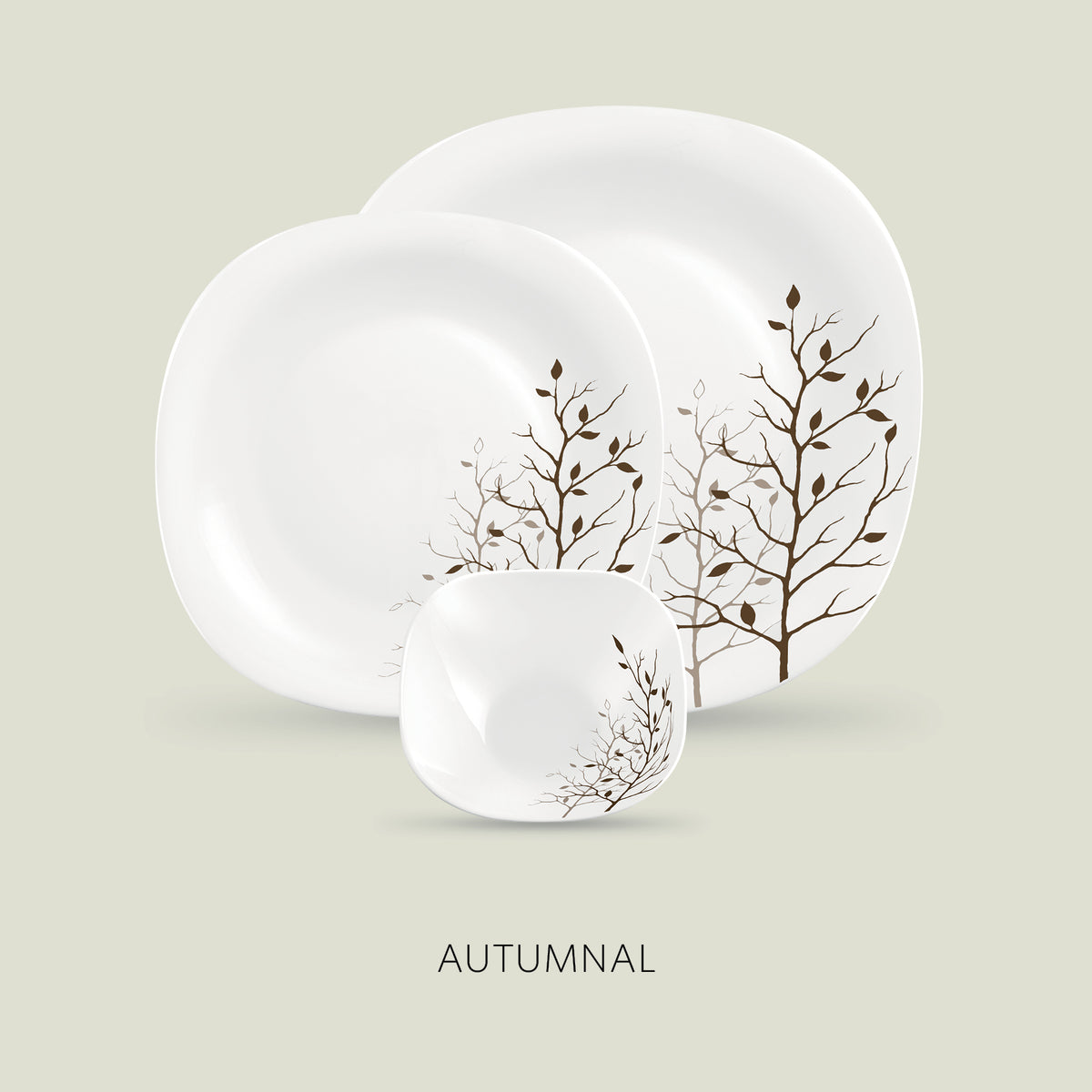 La Opala Quadra 12 Piece Dinner Set Autumnal DLO36.