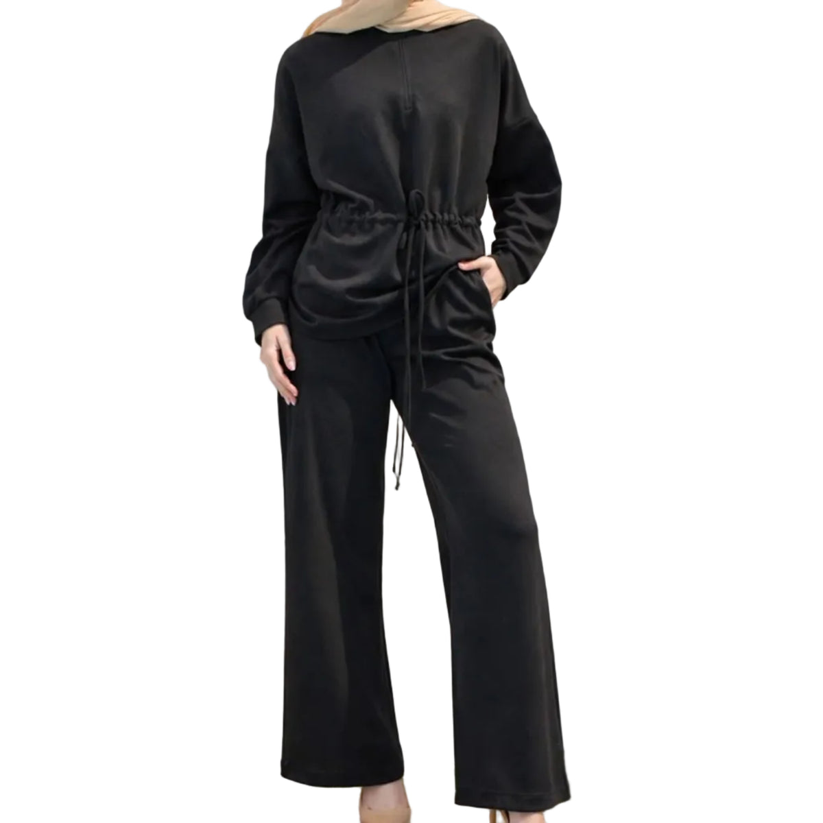 Cocoloco Ladies 1/4 Zip Jordan Polo Suit-Black TKSU009-C20986