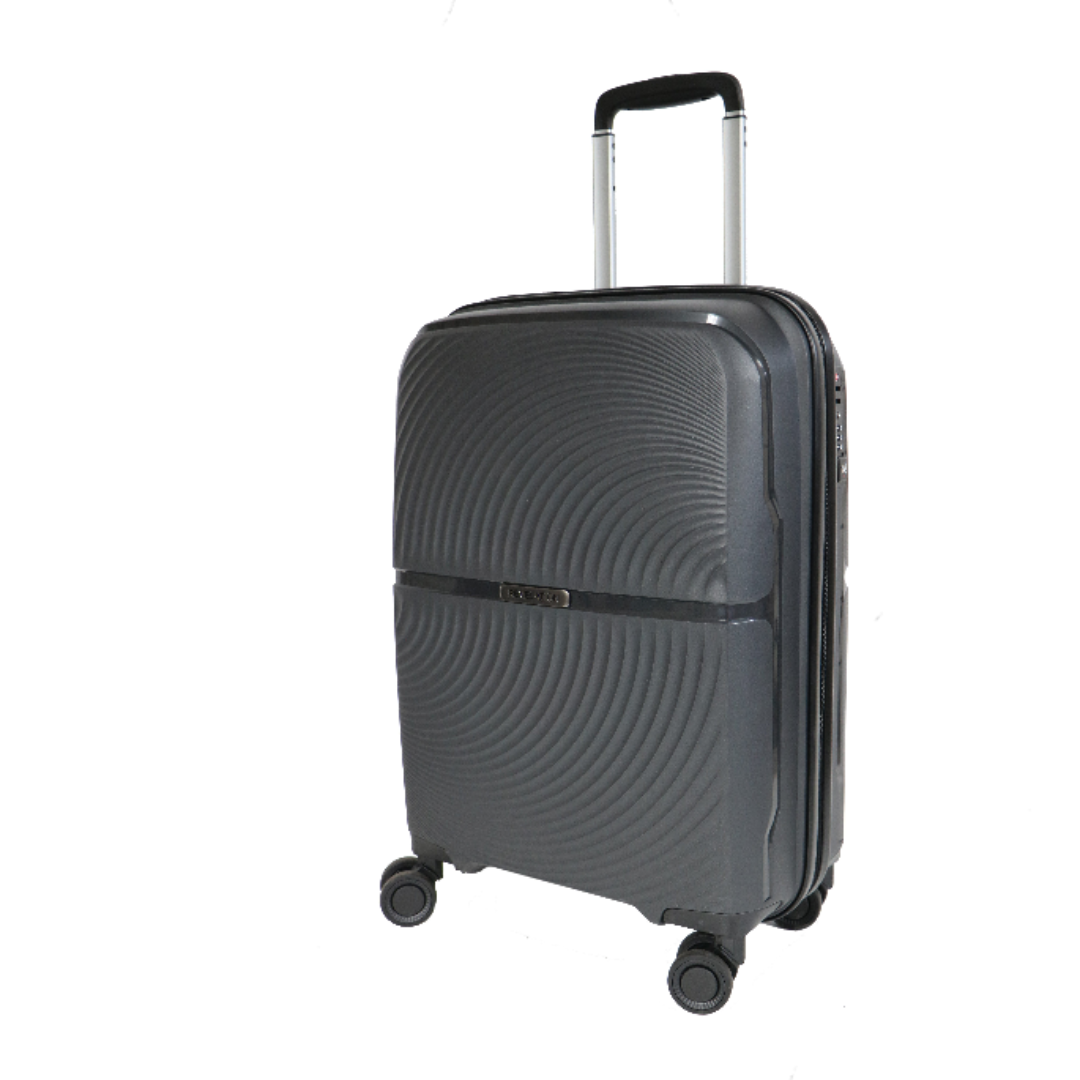 Revelation Luggage Revelation 55Cm 4 Wheel Trolley Cabin Case Black (7399717896281)
