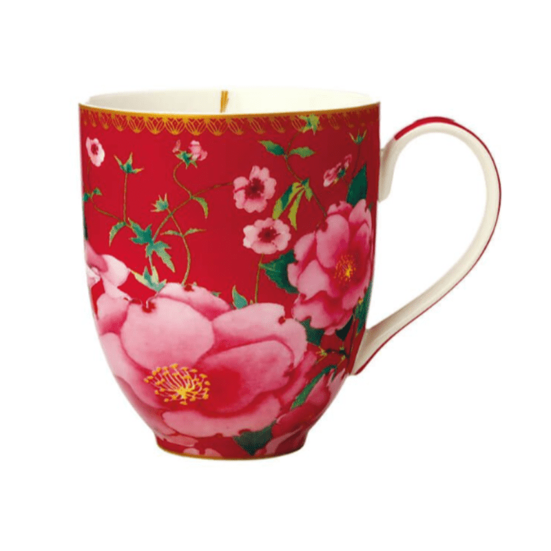 Maxwell & Williams MUG Maxwell & Williams Teas & C's Silk Road Coupe Mug 440ML Cherry Red (6873275695193)