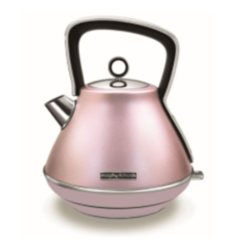 Morphy Richards KETTLE Morphy Richards Kettle 360 Degree Cordless Stainless Steel Pink 1.5 Litre 2200W Evoke (2061678739545)