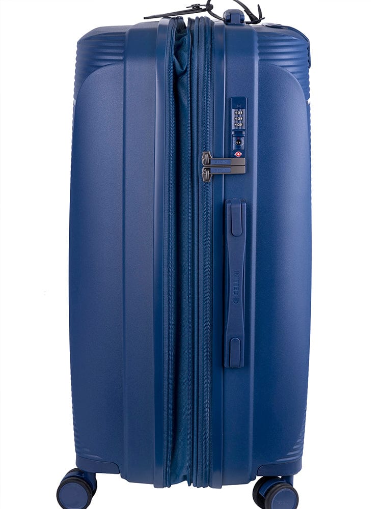 CELLINI Luggage & Bags Cellini Qwest Medium 4 Wheel Trolley Case Navy (7497358901337)