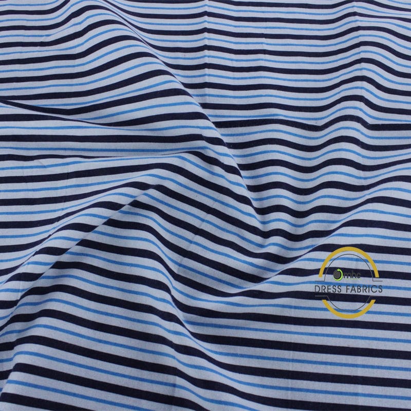 FLANNEL Dress Forms Printed Flannel Fabric Blue Stripes 150cm (7062540517465)