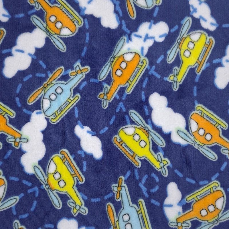 Printed Mongolian Fleece Fabric 150cm Floral.
