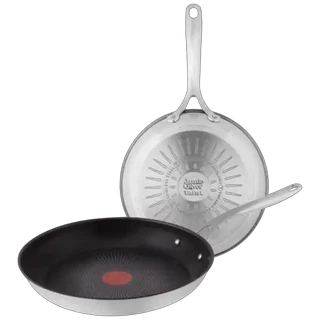 Tefal Jamie Oliver Fry Pan Stainless Steel Set 24cm & 28cm E304S244